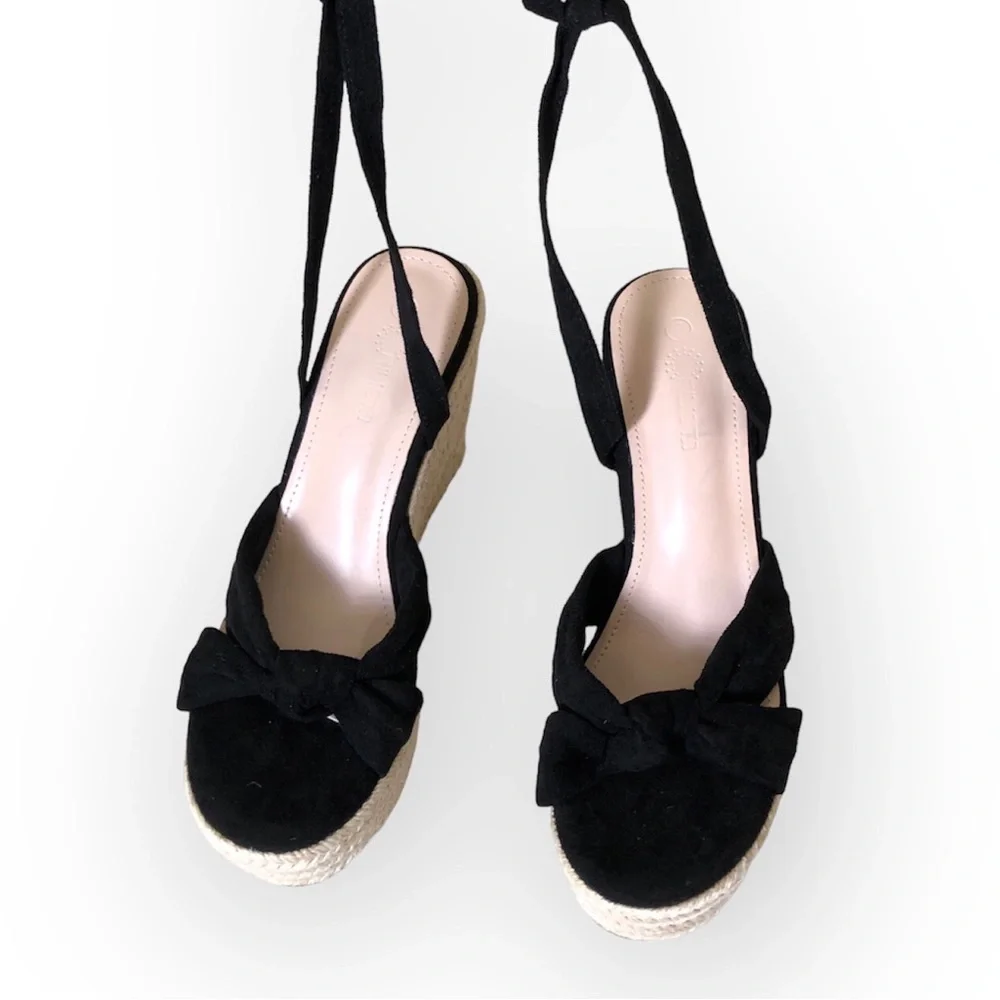 Rilista Womens Platform Sandals Lace Up Bow Knot Front Tie Leg - Picture 2 of 4